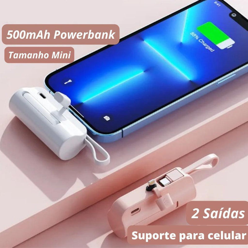 Mini Carregador Power Bank Para IPHONE e TIPO-C